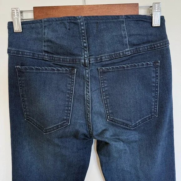 NWT Free People Penny Pull-On Flare Jeans Rich Blue Size 25 - Picture 5 of 14